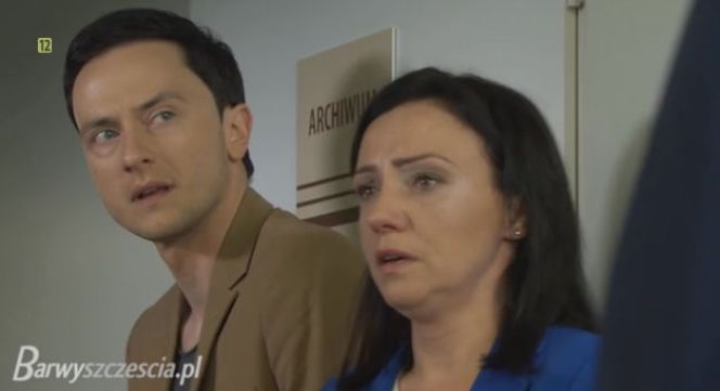Barwy szczęścia odcinek 1492. Władek (Przemysław Stippa), Sabina (Barbara Kurzaj)