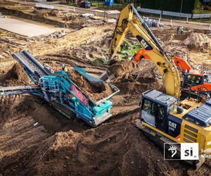 Usuwanie rdestowca na budowie Trasy Północnej