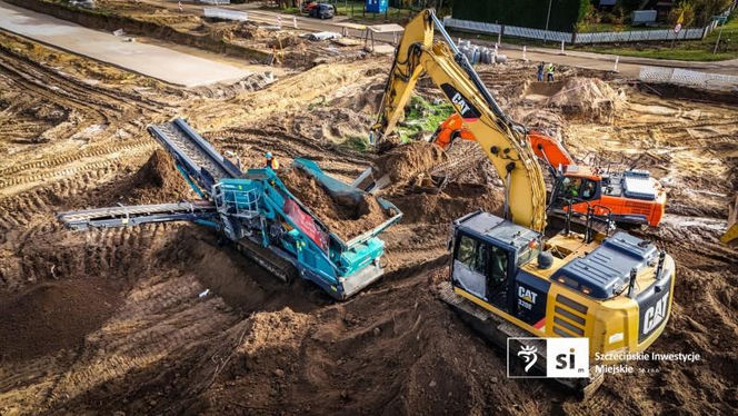 Usuwanie rdestowca na budowie Trasy Północnej