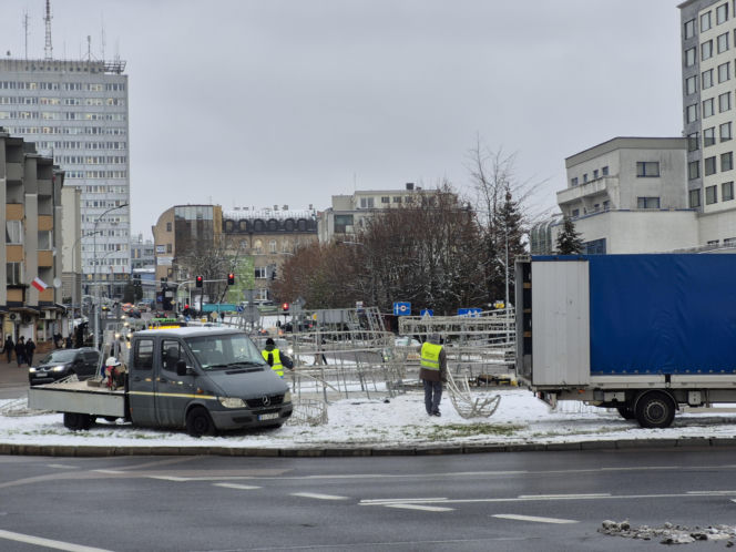 Ozdoby świąteczne oraz jarmark w Białymstoku