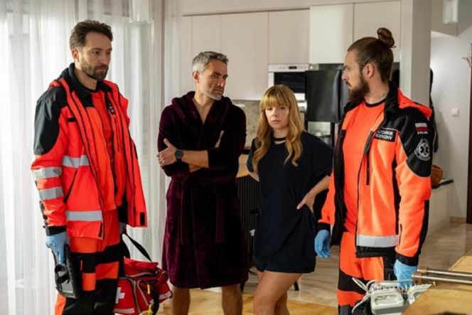 Na sygnale odc. 824 Benio (Hubert Jarczak), Basia (Anna Wysocka-Jaworska), Piotrek (Dariusz Wieteska)