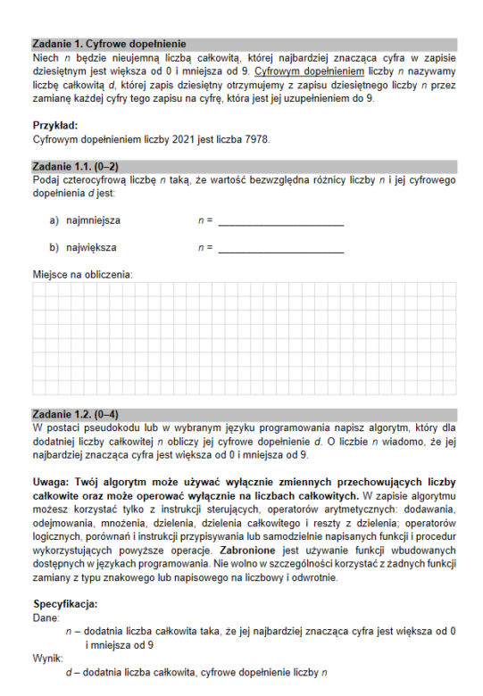informatyka matura