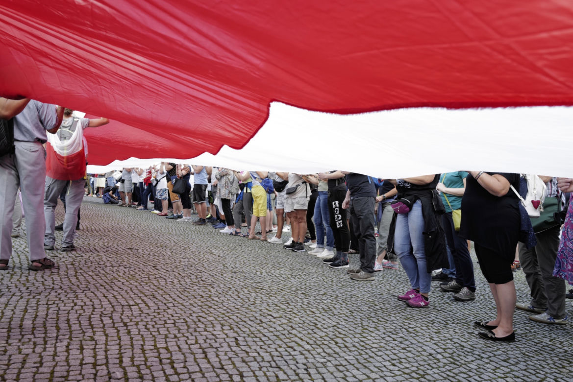 Protest antyszczepionkowców w Katowicach
