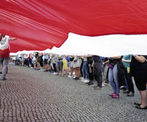 Protest antyszczepionkowców w Katowicach