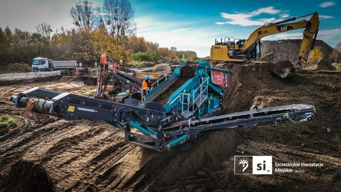 Usuwanie rdestowca na budowie Trasy Północnej