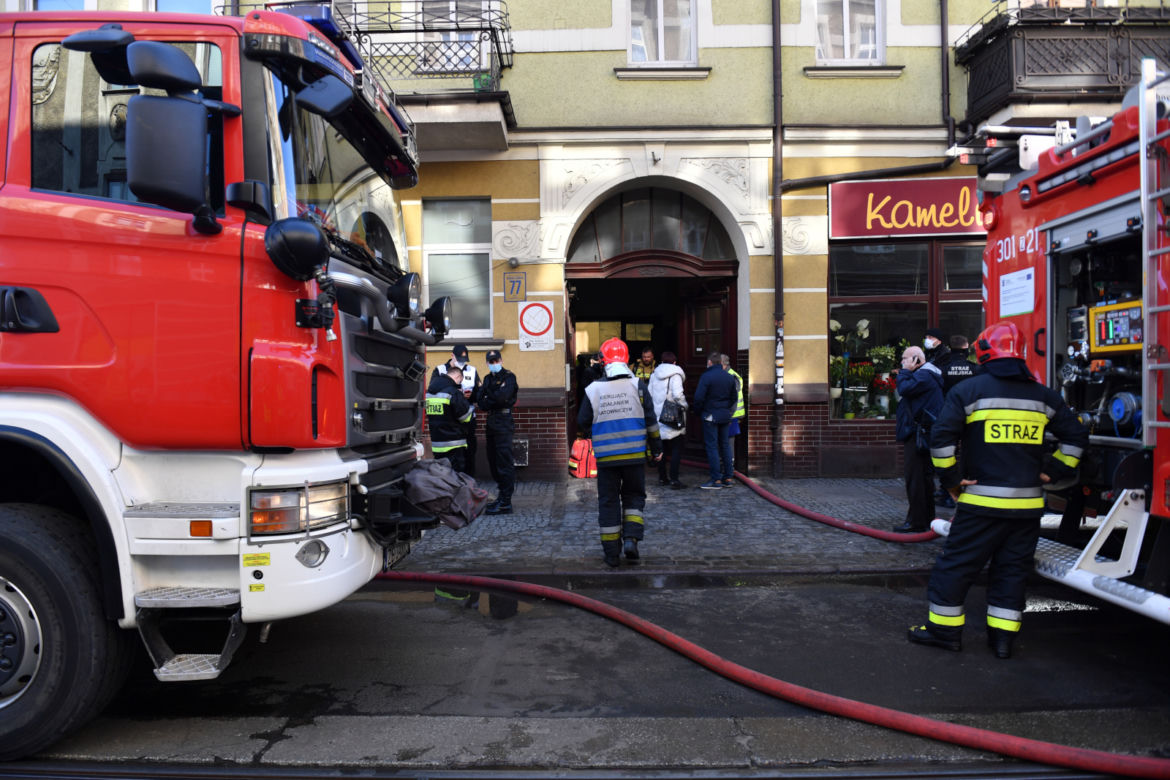 Pożar przy ul. Jagiellońskiej