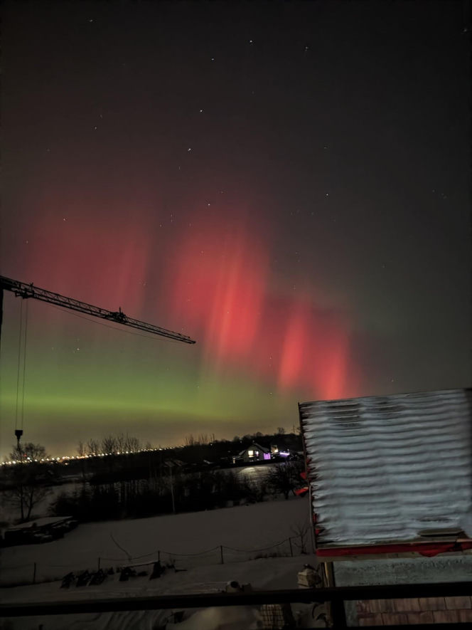 Zorza polarna nad Podkarpaciem