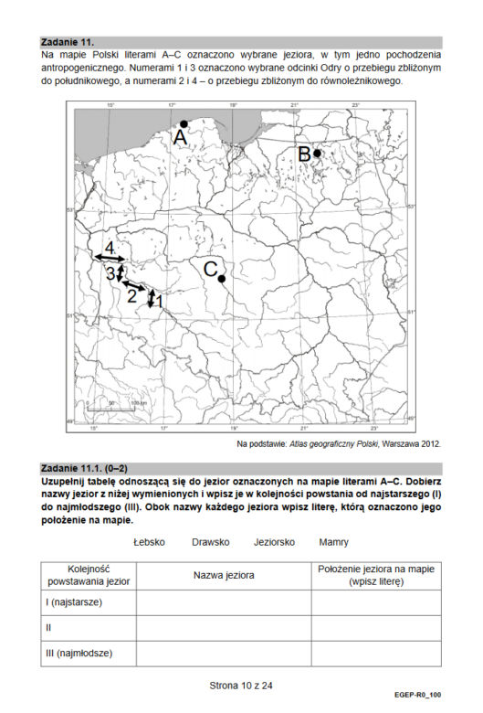 Matura geografia rozszerzona 2021 - arkusz CKE