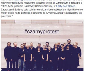 Maja Ostaszewska wspiera czarny protest