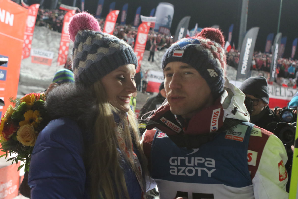 Kamil Stoch z żoną