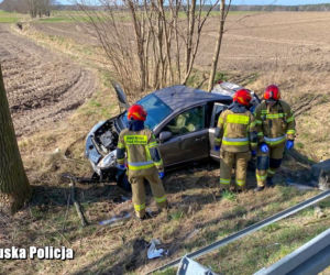 Poważny wypadek z udziałem motocyklisty w okolicach Sławy 