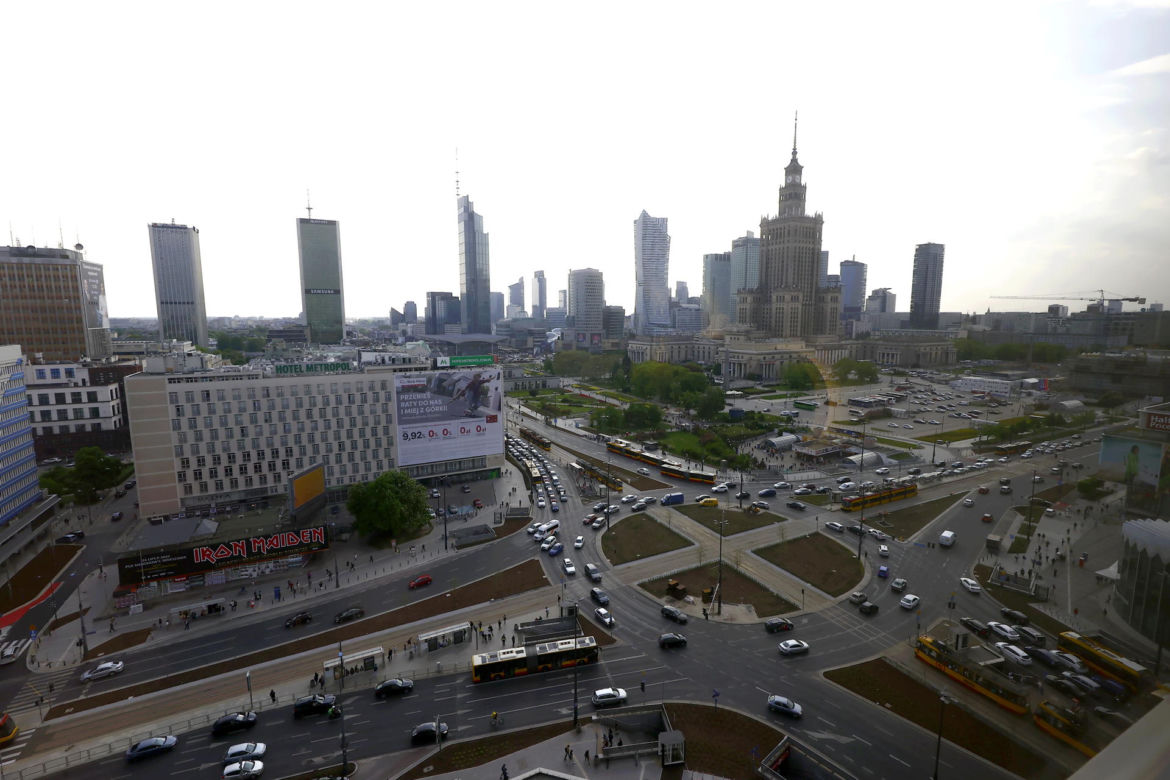 Rondo Dmowskiego było też niedostępne dla rowerzystów