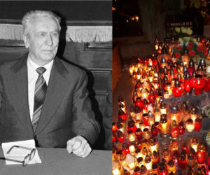 Rozświetlony grób Edwarda Gierka 