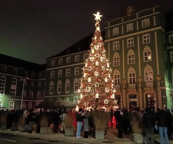 Kosztowna ale efektowna. Nowa choinka   rozbłysła tysiącami światełek	