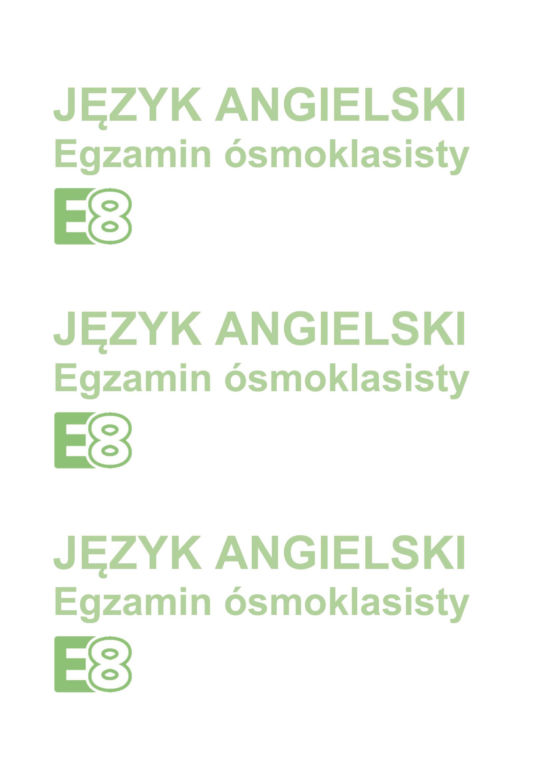 Egzamin ósmoklasisty 2024 - język angielsku