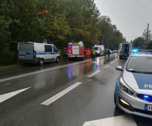 Wypadek z udziałem radiowozu w Tarnowskich Górach