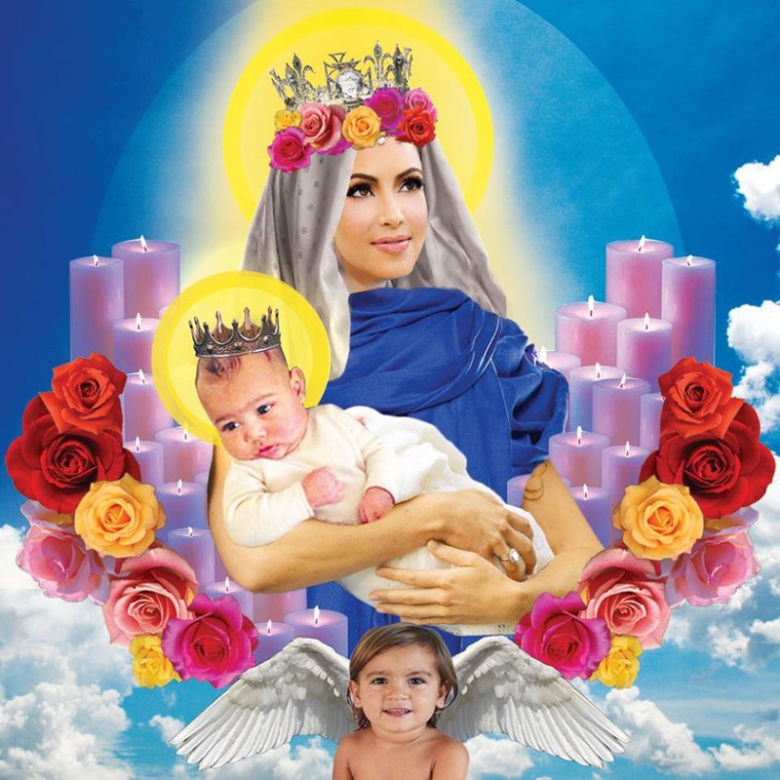 Kim Kardashian jako Matka Boska