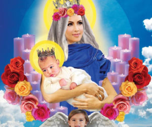 Kim Kardashian jako Matka Boska