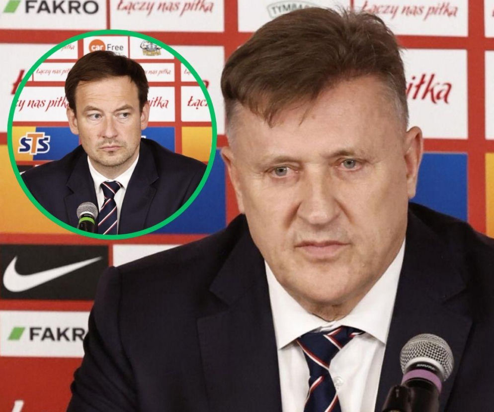 Prezes PZPN Cezary Kulesza. Na miniaturze Łukasz Wachowski. O ich wspólnym wystąpieniu przeczytasz na SE Supersport.