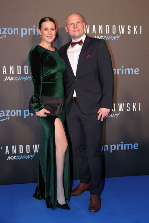 Robert Lewandowski na premierze filmu Nieznany
