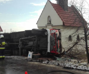Wypadek wozu strażackiego