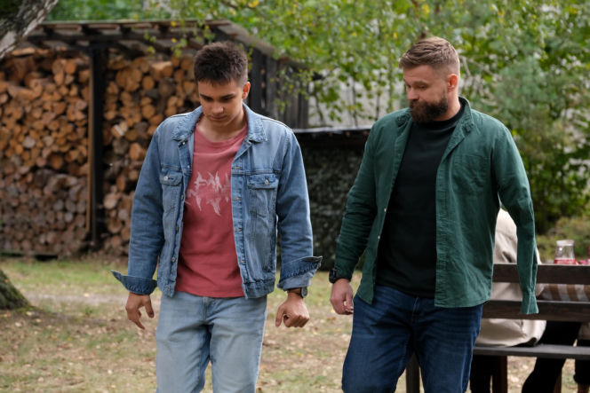 M jak miłość odc. 1910. Janek Winiar (Jakub Sirko), Michał Winiar (Tomasz Rożniatowski)