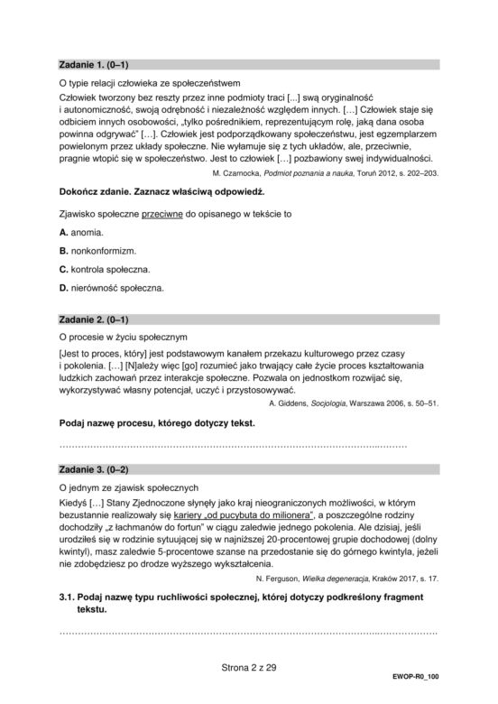 Matura 2022: WOS rozszerzony. Arkusze CKE, zadania, pytania. Poziom rozszerzony	