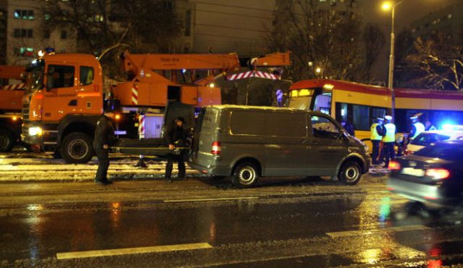 Warszawa, wypadek tramwaju