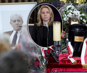 Dominika Wielowieyska pożegnała ojca. Na ceremonii zabrała głos