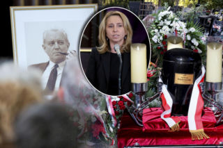 Dominika Wielowieyska pożegnała ojca. Na ceremonii zabrała głos