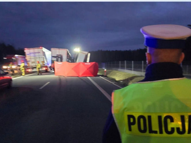 Ciężarówka rozjechała kierowcę na DK78
