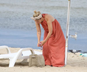 Małgorzata Ohme na plaży