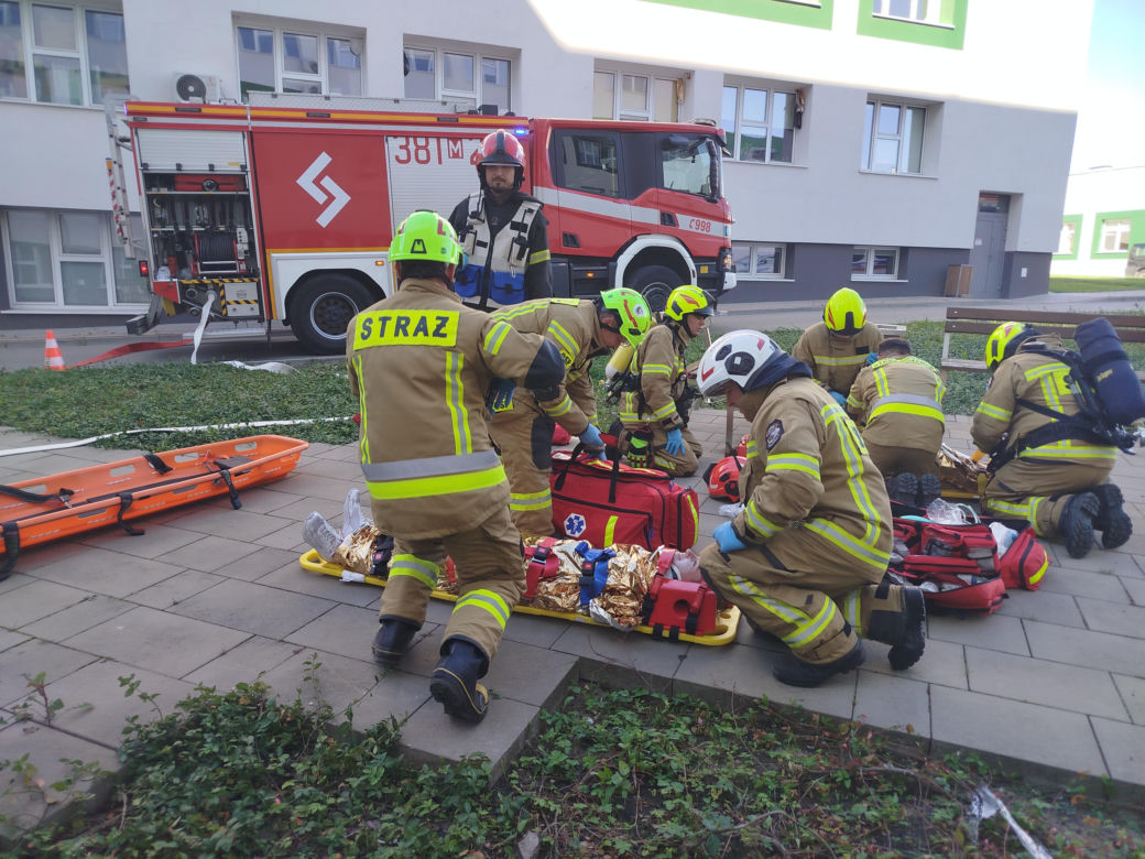Powiatowe ćwiczenia strażackie w szpitalu wojewódzkim w Siedlcach