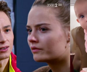 Barwy szczęścia. Julita (Katarzyna Sawczuk), Józek (Patryk Pniewski), ich córka Julka