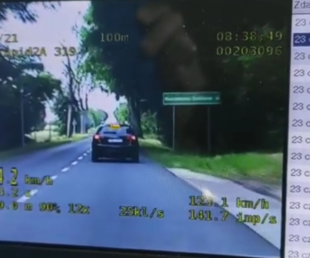 Kobieta pędziła w terenie zabudowanym 114 km/h
