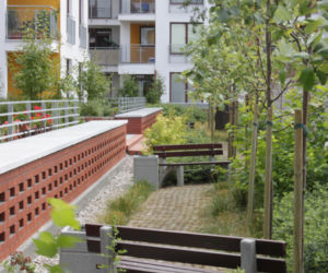 Projekt zieleni i małej architektury dla budynku Wiatraczna Residence