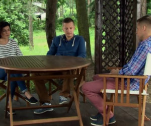 M jak miłość odc. 1167. Kinga (Katarzyna Cichopek), Piotrek (Marcin Mroczek), Paweł (Rafał Mroczek)