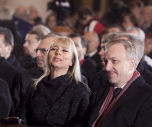 Ewa Bienkowska na pogrzebie Wojciecha Kilara (1)