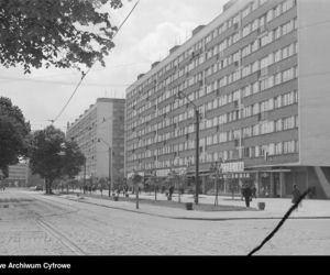 Skrzyżowanie al. Wyzwolenia i ul. Malczewskiego w Szczecinie w 1969 roku