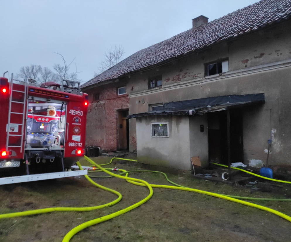 Groźny pożar w gminie Pieniężno
