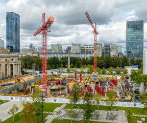 Budowa siedziby teatru TR Warszawa na Placu Defilad