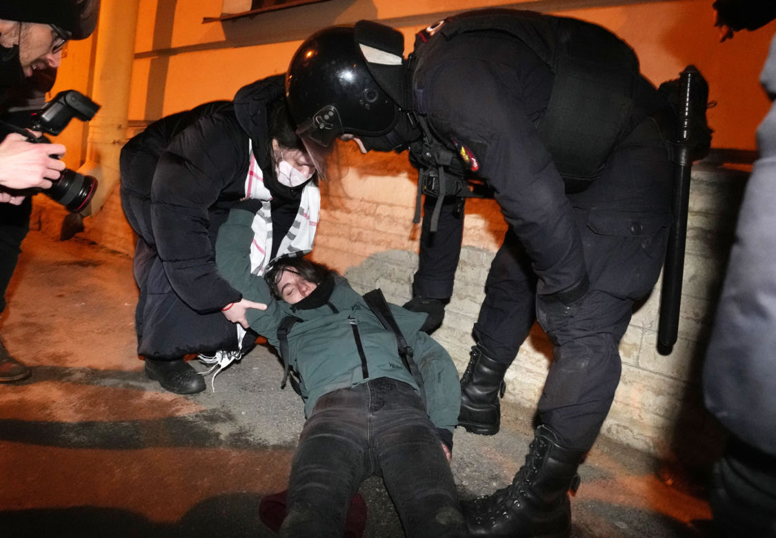 Antywojenne protesty w Rosji