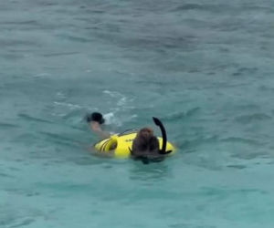 Małgorzata Rozenek i Radosław Majdan nurkują  Malediwach