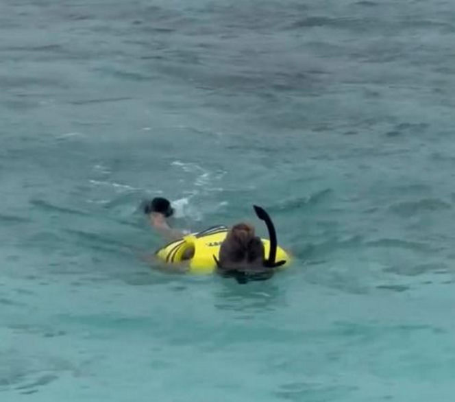 Małgorzata Rozenek i Radosław Majdan nurkują  Malediwach