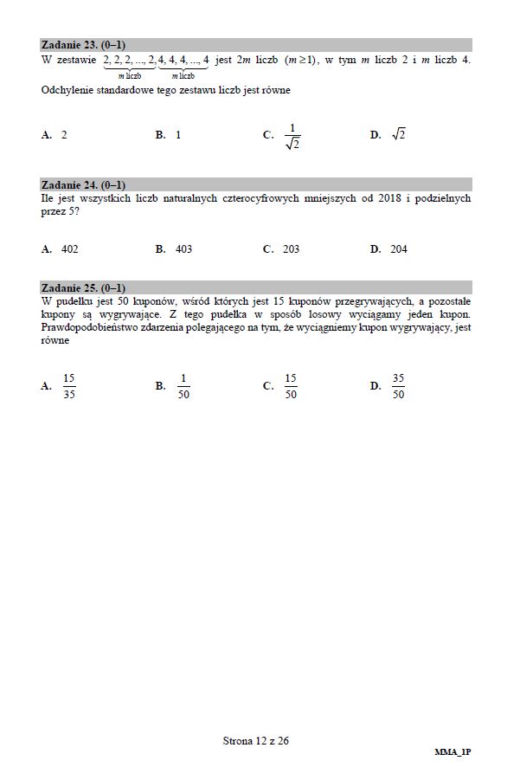 Matura 2018. Arkusze CKE z matematyki