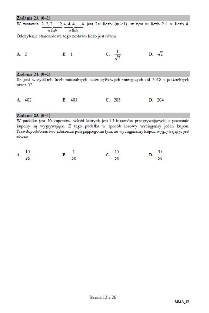 Matura 2018. Arkusze CKE z matematyki