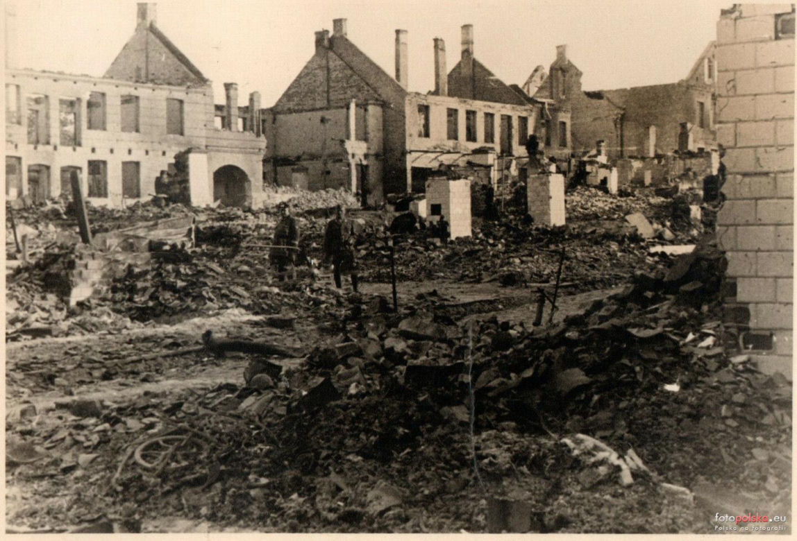 Białystok zniszczony po II wojnie światowej