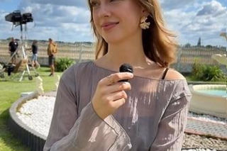 Karolina Ludwiniak na planie Rancza