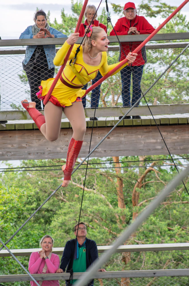 Usedom UP na Uznamskiej Ścieżce w koronach drzew. Podniebne show cyrkowe wysoko nad Bałtykiem