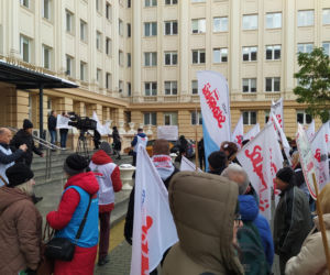 Pikieta nauczycieli w Rzeszowie